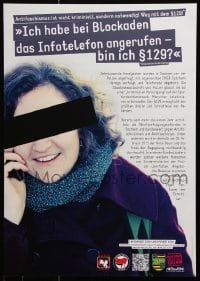 6g349 ANTIFASCHISTISCHE AKTION Infotelefon style 17x24 German special poster 2000s Antifa network!