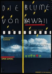 6g167 DIE BLUME VON HAWAII 27x38 East German stage poster 1990 art by J. Damm!