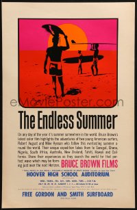 6g389 ENDLESS SUMMER 11x17 special poster 1965 Bruce Brown, John Van Hamersveld art, predates 1sh!