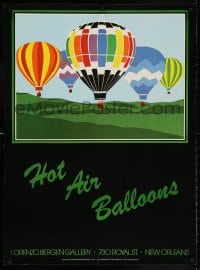 6g415 HOT AIR BALLOONS 25x34 special poster 1982 artwork of colorful balloons by Lorenzo Bergen!