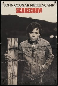 6g082 JOHN MELLENCAMP 24x36 music poster 1985 portrait of the star on fence for Scarecrow release!