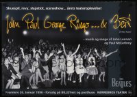 6g178 JOHN PAUL GEORGE RINGO & BERT 23x33 Danish stage poster 1996 poorly received Beatles play!