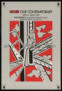 6g228 LEGER OUR CONTEMPORARY silkscreen 20x30 museum/art exhibition 1978 Fernand Leger exhibition!
