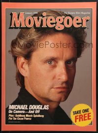6g455 MOVIEGOER 22x30 special poster January 1986 intense portrait of Michael Douglas!