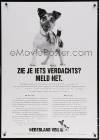 6g457 NEDERLAND VEILIG phone style 28x39 Dutch special poster 2000s puppy cracks down on crime!