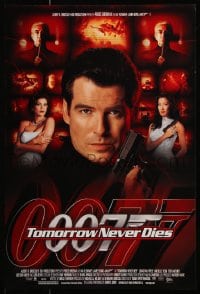 6g259 TOMORROW NEVER DIES mini poster 1997 Brosnan as Bond, Michelle Yeoh, sexy Teri Hatcher!