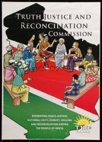 6g510 TRUTH JUSTICE & RECONCILIATION COMMISSION 17x24 Kenyan special poster 1980s cool art!