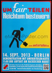 6g511 UMFAIRTEILEN REICHTUM BESTEUERN 17x24 German special poster 2013 fair taxes for all!
