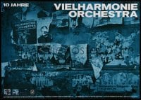 6g093 VIELHARMONIE ORCHESTRA 24x33 German music poster 1990s cool image of torn posters on wall!