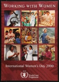6g537 WORLD FOOD PROGRAMME 19x27 special poster 2000 celebrating International Women's Day!