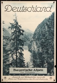 6g124 DEUTSCHLAND Bayerische Alpen trees style 20x29 German travel poster 1930s images from Germany!