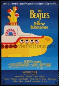 6g999 YELLOW SUBMARINE advance DS 1sh R1999 psychedelic art of Beatles John, Paul, Ringo & George!