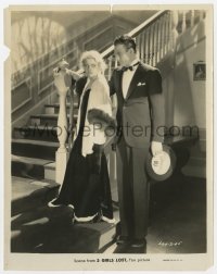 6h082 3 GIRLS LOST 8x10 still 1931 young architect John Wayne in tuxedo with pretty Joan Marsh!