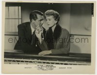 6h097 AFFAIR TO REMEMBER 8x10 still 1957 c/u of Cary Grant & Deborah Kerr holding hands on ship!
