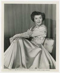 6h124 BARBARA STANWYCK 8.25x10 still 1949 in satin dress & long gloves from The Lady Gambles!
