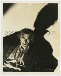 6h152 BLACK ROOM 8x10 key book still 1935 c/u of Boris Karloff casting a long shadow by Schafer!