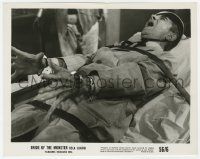 6h180 BRIDE OF THE MONSTER 8x10.25 still 1956 Ed Wood, handcuffed Bela Lugosi strapped to table!