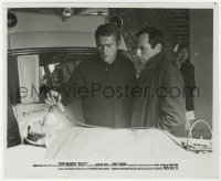 6h190 BULLITT 8.25x10 still 1968 Steve McQueen & Don Gordon examining man by ambulance, classic!