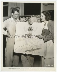 6h204 CARY GRANT/TOBY WING/GAIL PATRICK 8x10 still 1935 holding cut-out at Carole Lombard's party!