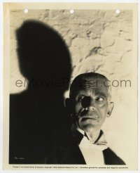 6h231 CLIMAX 8x10 still 1944 great close up of creepy Boris Karloff with his shadow on the wall!