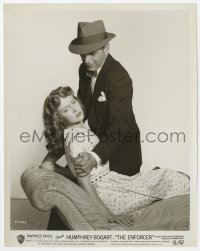 6h315 ENFORCER 8x10.25 still 1951 c/u of Humphrey Bogart helping Patricia Joiner on divan!