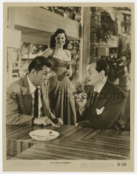 6h423 HIS KIND OF WOMAN 8x10.25 still 1951 Jane Russell between Robert Mitchum & Philip Van Zandt!