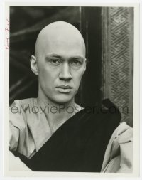 6h530 KUNG FU TV 7x9 still 1970s great portrait of bald David Carradine as Kwai Chang Caine!