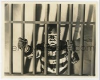 6h542 LARCENY INC. 8x10 key book still 1942 best portrait of Edward G. Robinson behind bars!