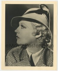 6h614 MARION DAVIES deluxe 8x10 still 1930s profile portrait of the beautiful leading lady in cap!