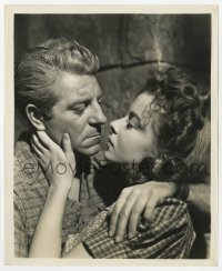 6h640 MOONTIDE 8.25x10 still 1942 romantic close up of Jean Gabin & Ida Lupino about to kiss!