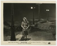 6h641 MOONTIDE 8x10 still 1942 full-length portrait of Ida Lupino standing by lamppost at night!