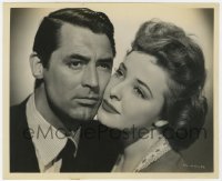 6h643 MR. LUCKY 8.25x10 still 1943 pensive close up of Cary Grant & Laraine Day by John Miehle!