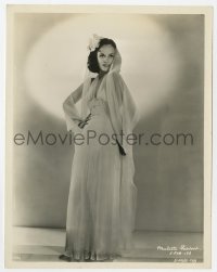 6h719 PAULETTE GODDARD 8x10.25 still 1940s full-length publicity portrait in sexy sheer gown!