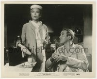 6h763 REAR WINDOW 8.25x10 still 1954 James Stewart in wheelchair by Grace Kelly with his lunch!