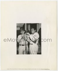 6h779 ROAD TO RIO candid 8x10 key book still 1948 Bob Hope & Bing Crosby, promising baseball rookies!