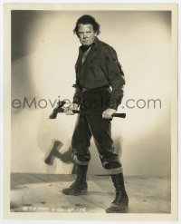 6h788 ROMANCE OF THE REDWOODS 8x10 key book still 1939 Charles Bickford with axe by M.B. Paul!