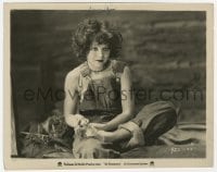 6h795 RUNAWAY 8.25x10.25 still 1926 seated portrait of sexy hillbilly Clara Bow wearing overalls!