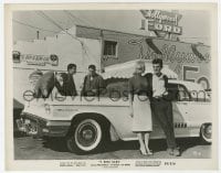6h877 T-BIRD GANG 8x10.25 still 1959 four guys and a girl by classic 1950s Ford Thundebird!