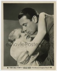 6h892 THEY CALL IT SIN 8x10.25 still 1932 romantic close up of Loretta Young & George Brent!