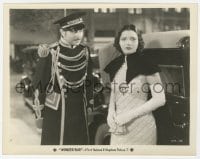 6h993 WONDER BAR 8x10.25 still 1934 doorman watching Kay Francis in beautiful gown standing by car!