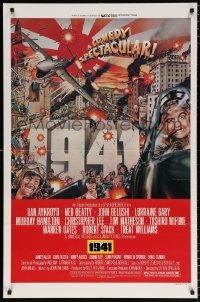 6j006 1941 style D 1sh 1979 Spielberg, art of John Belushi, Dan Aykroyd & cast by McMacken!