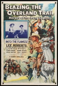 6j141 BLAZING THE OVERLAND TRAIL chapter 4 1sh 1956 Glenn Cravath art of Heroes of the Pony Express!