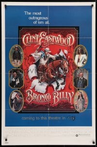 6j161 BRONCO BILLY advance 1sh 1980 Clint Eastwood directs & stars, Huyssen & Gerard Huerta art!