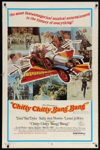 6j198 CHITTY CHITTY BANG BANG style B 1sh 1969 Dick Van Dyke, Sally Ann Howes, artwork of flying car