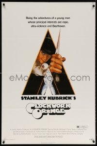 6j210 CLOCKWORK ORANGE 1sh 1972 Stanley Kubrick classic, Castle art of Malcolm McDowell!