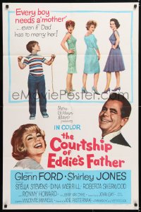 6j230 COURTSHIP OF EDDIE'S FATHER 1sh 1963 Ron Howard helps Glenn Ford choose his new mother!