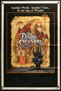 6j244 DARK CRYSTAL 1sh 1982 Jim Henson & Frank Oz, incredible Richard Amsel fantasy art!