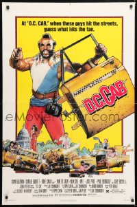 6j242 D.C. CAB 1sh 1983 great Drew Struzan art of angry Mr. T with torn-off taxi door!