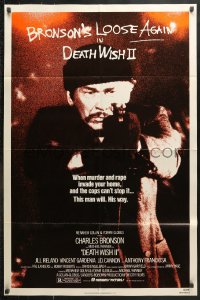 6j253 DEATH WISH II 1sh 1982 Charles Bronson is loose again and wants the filth off the streets!