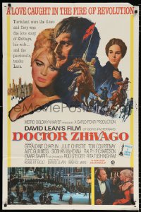 6j275 DOCTOR ZHIVAGO 1sh 1965 Omar Sharif, Julie Christie, David Lean English epic, Terpning art!